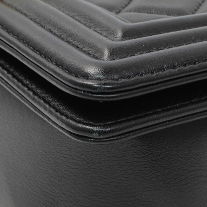 Exclusive Chanel Black Quilted Lambskin Small Boy Bag — Detail View