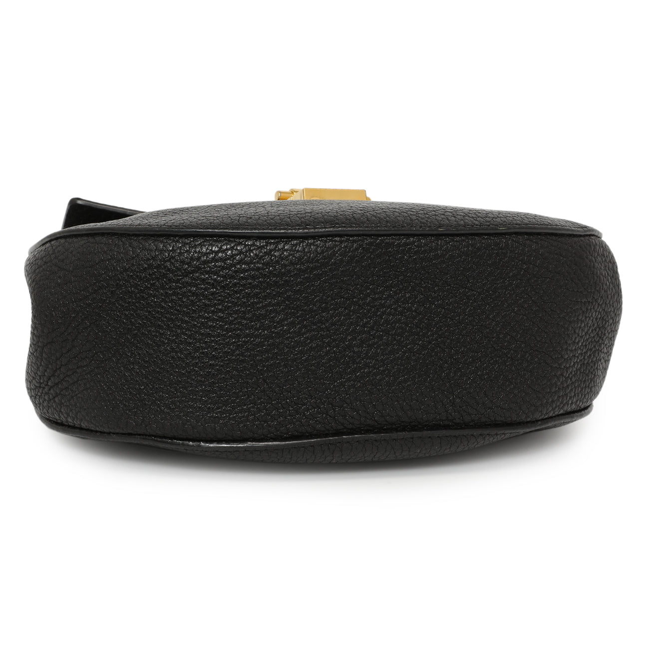 Exclusive Chloe Black Grained Lambskin Drew Shoulder Bag — Back View