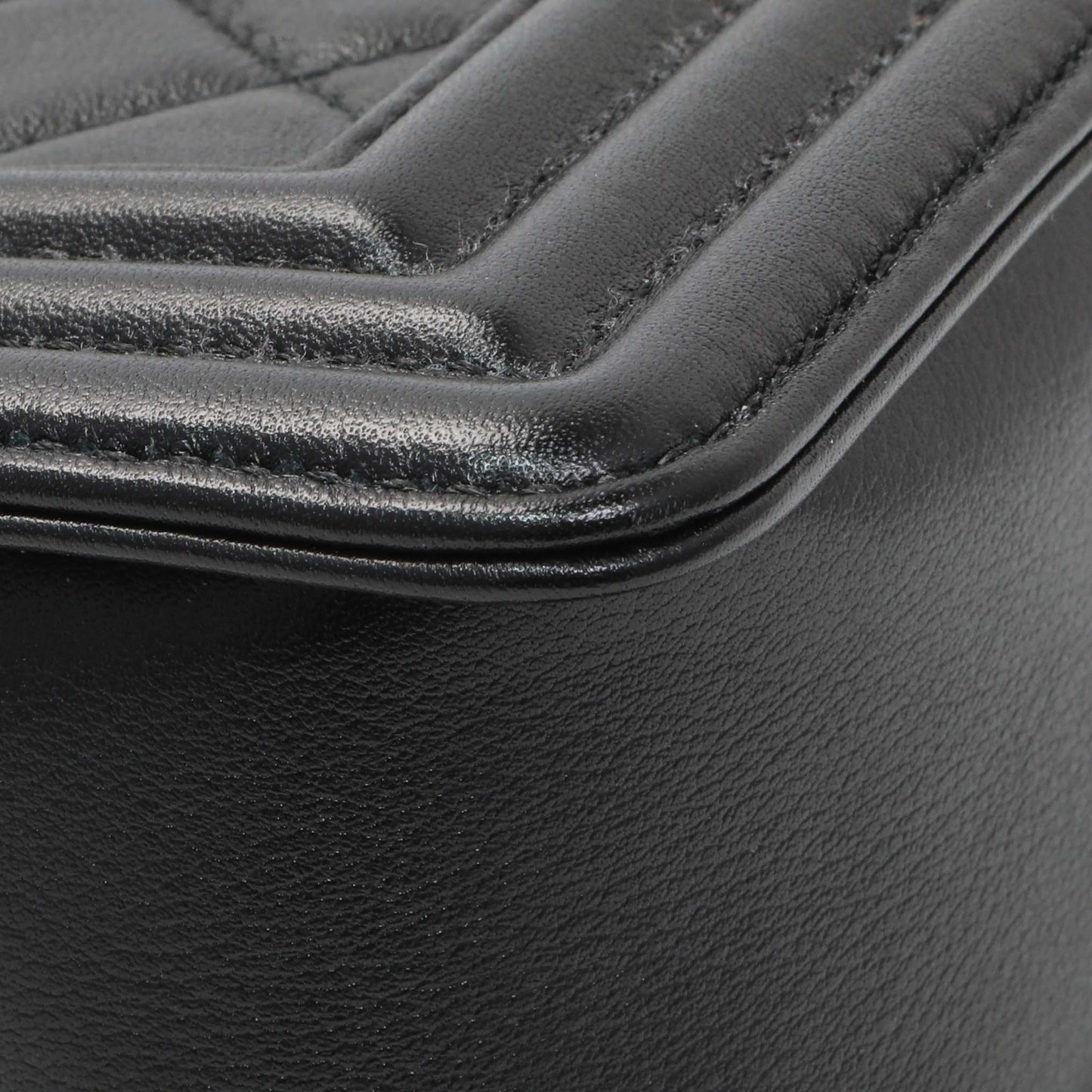 Exclusive Chanel Black Quilted Lambskin Small Boy Bag — Lifestyle View