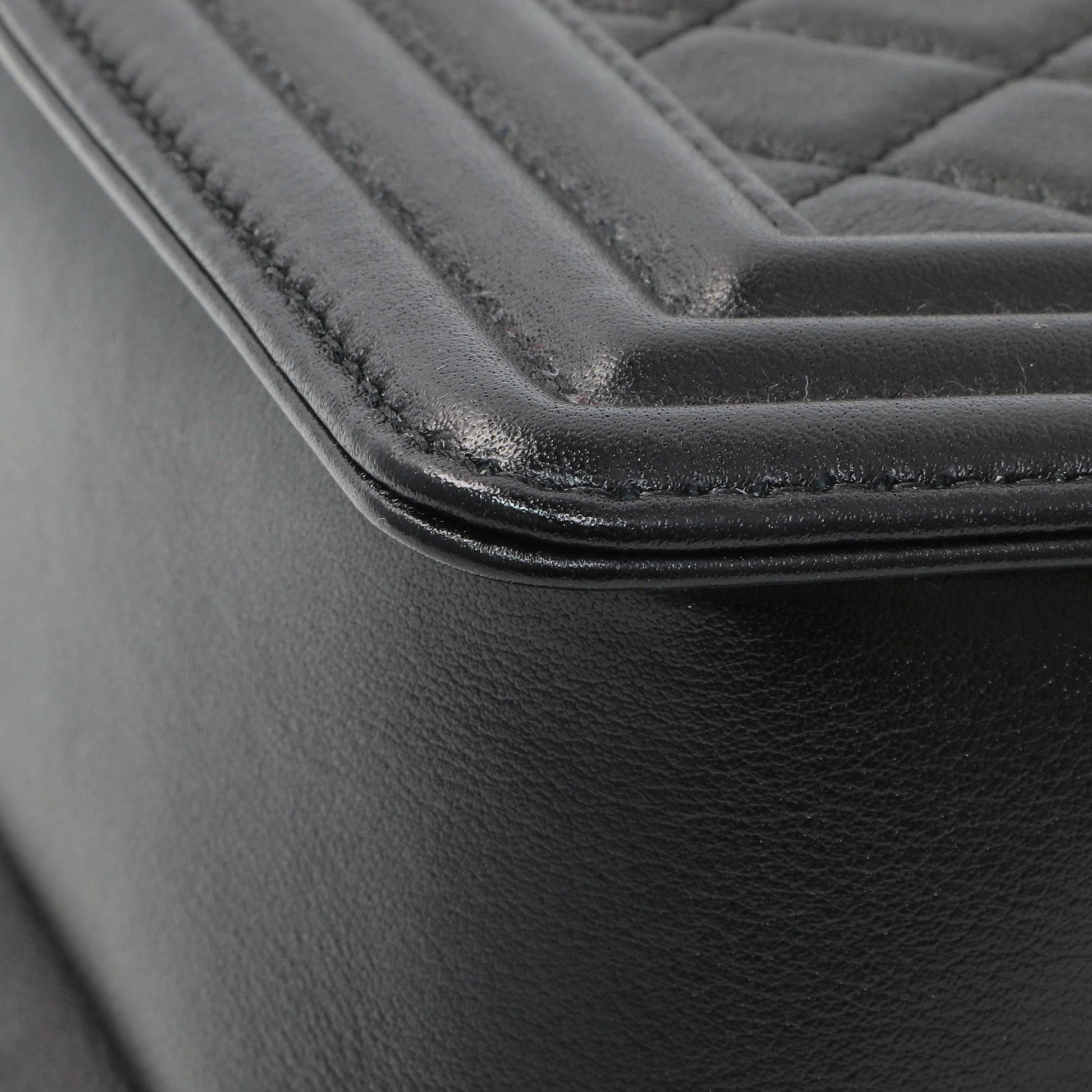 Exclusive Chanel Black Quilted Lambskin Small Boy Bag — Alternate View 7