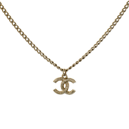 Exclusive Chanel Crystal CC Pendant Necklace — Side View