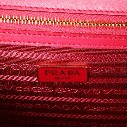 Exclusive Prada Pink Soft Calf Chevron Impunture Flap Bag — Lifestyle View