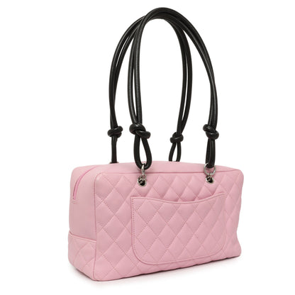 Exclusive Chanel Pink Quilted Calfskin Large Cambon Bowler — Side View