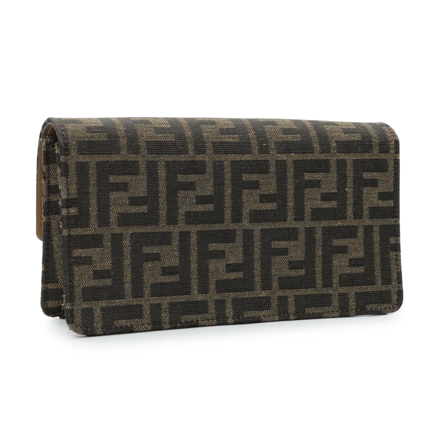 Exclusive Fendi FF Jacquard Baguette Wallet on Chain — Side View