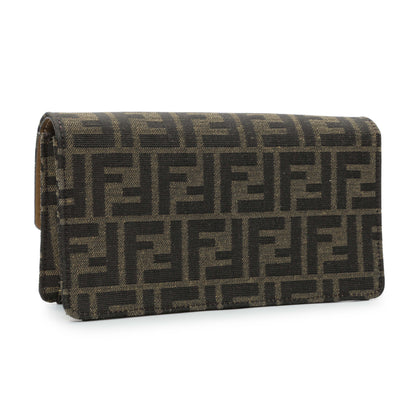 Exclusive Fendi FF Jacquard Baguette Wallet on Chain — Side View