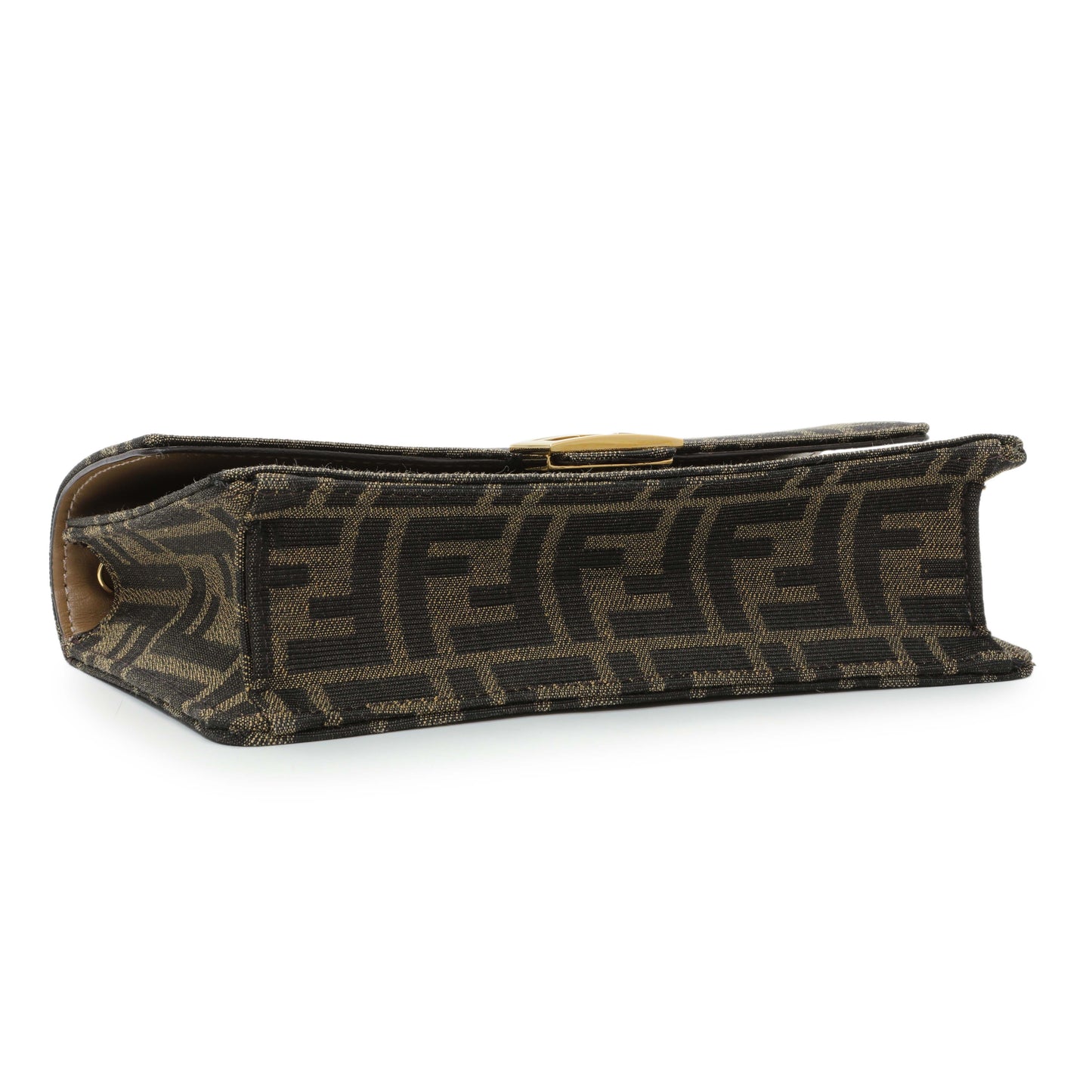 Exclusive Fendi FF Jacquard Baguette Wallet on Chain — Back View