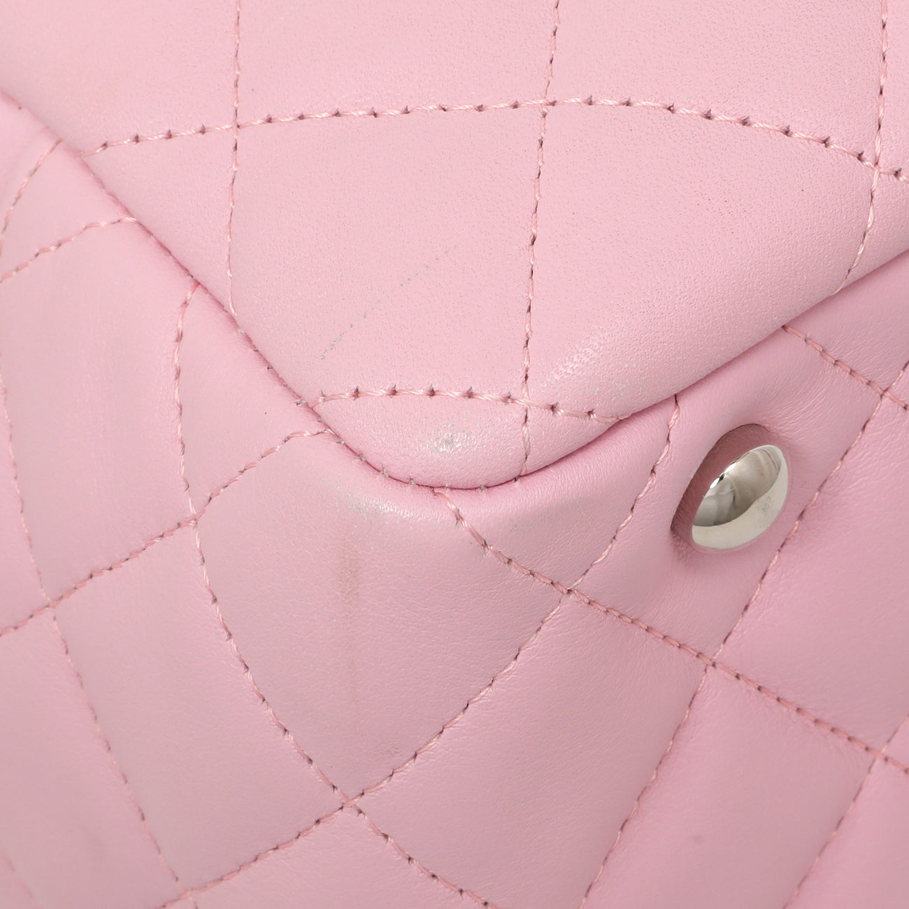 Exclusive Chanel Pink Quilted Calfskin Large Cambon Bowler — Lifestyle View