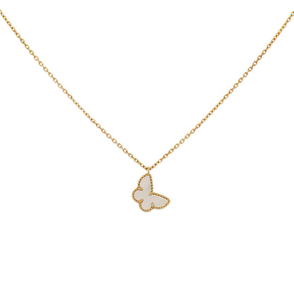 Exclusive Van Cleef & Arpels 18K Yellow Gold Sweet Butterflies Pendant — Front View
