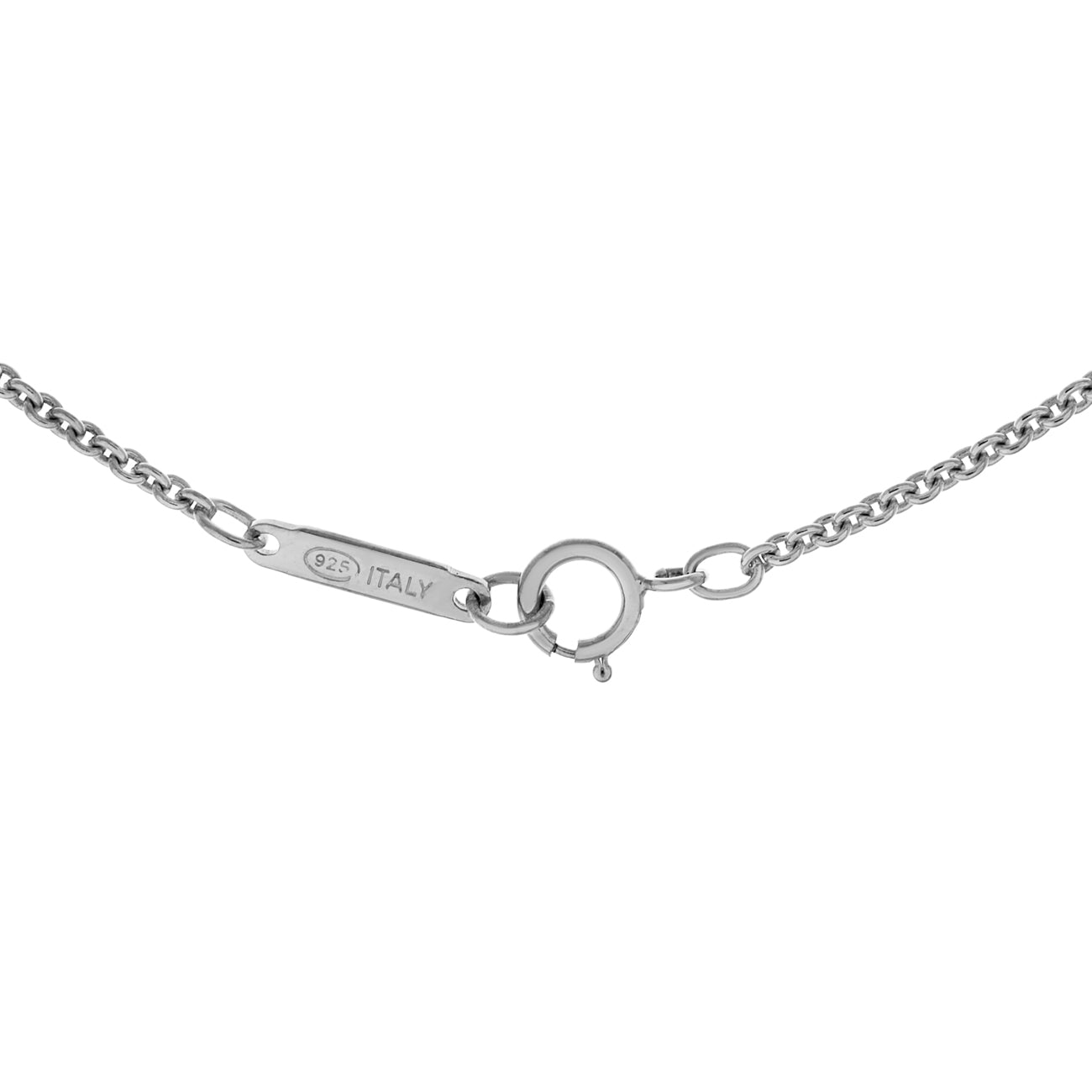Exclusive Tiffany & Co. Sterling Silver Atlas Cube Pendant Necklace — Top View