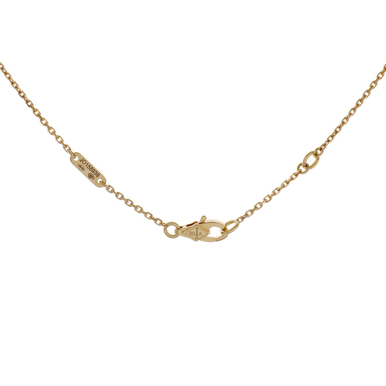 Exclusive Van Cleef & Arpels 18K Yellow Gold Sweet Butterflies Pendant — Back View