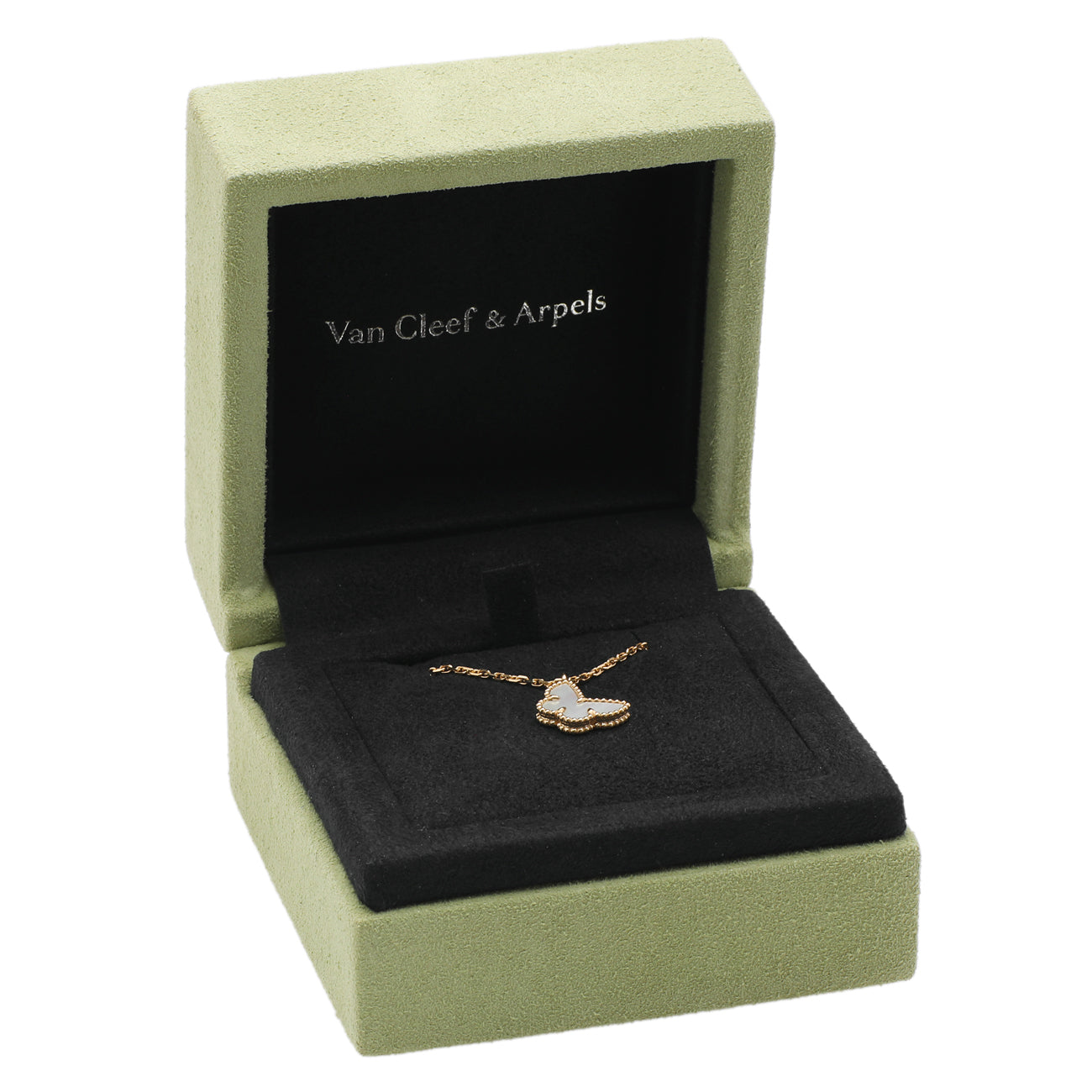 Exclusive Van Cleef & Arpels 18K Yellow Gold Sweet Butterflies Pendant — Detail View