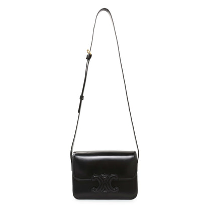 Exclusive Celine Shiny Calfskin Teen Triomphe Bag — Front View
