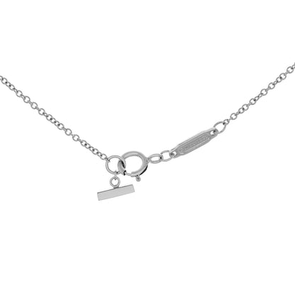 Exclusive Tiffany & Co. 18K White Gold Small T Smile Pendant — Side View