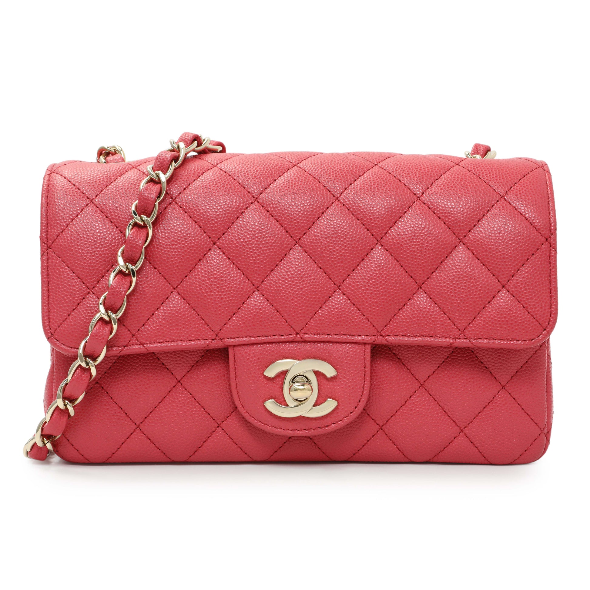 Exclusive Chanel Caviar Quilted Mini Rectangular Flap — Front View