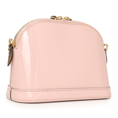 Exclusive Louis Vuitton Rose Ballerine Vernis Monogram Alma Mini — Back View
