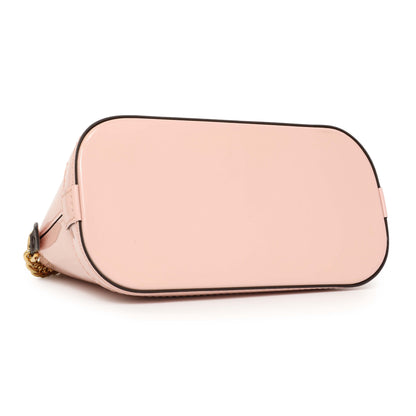 Exclusive Louis Vuitton Rose Ballerine Vernis Monogram Alma Mini — Top View