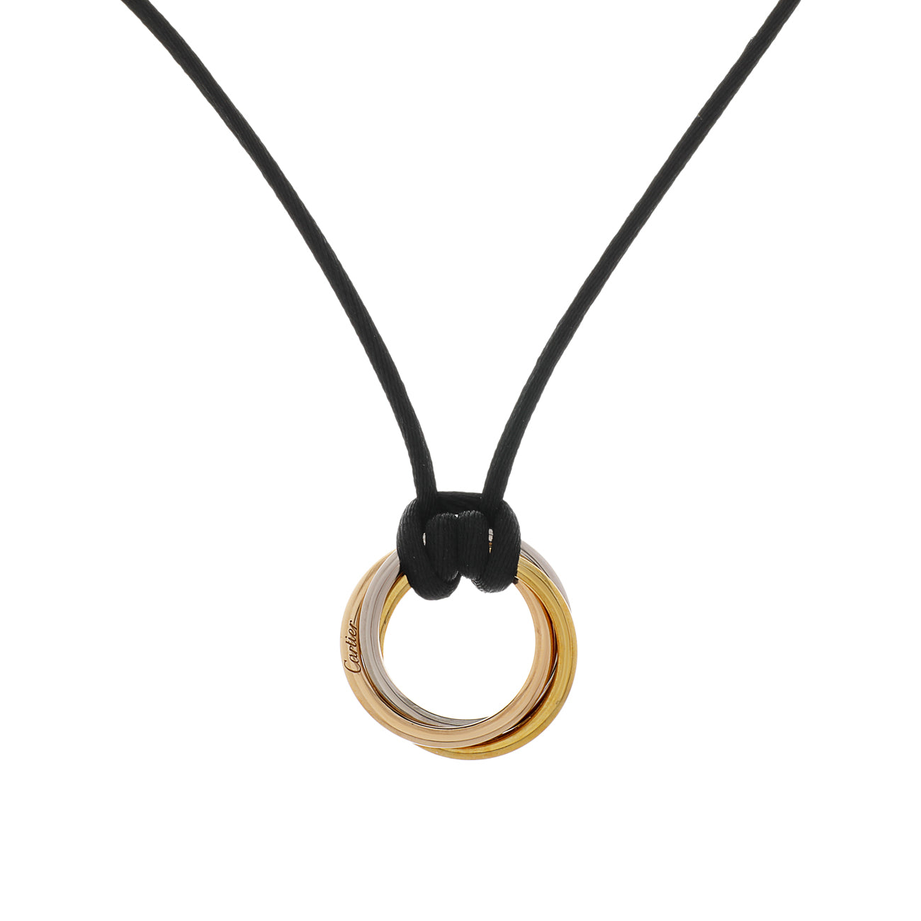 Exclusive Cartier 18K Trinity Pendant Necklace — Front View