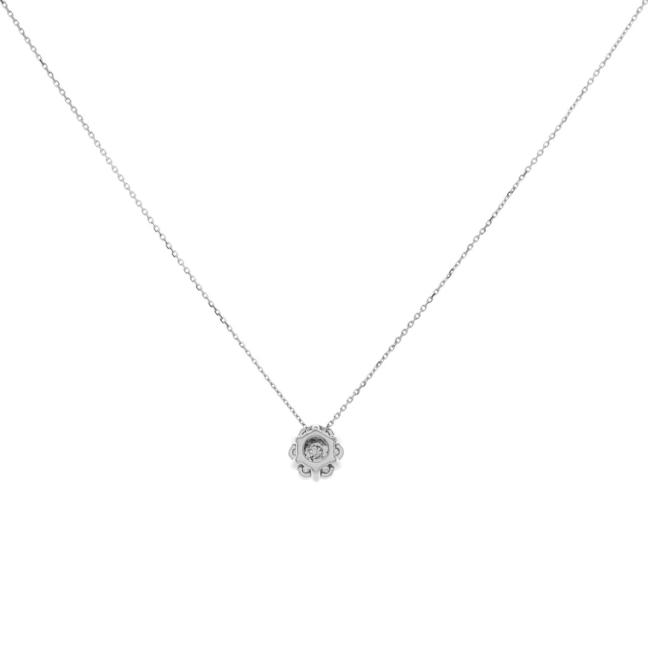 Exclusive 18K White Gold 0.29 Carat Diamond Pendant — Side View