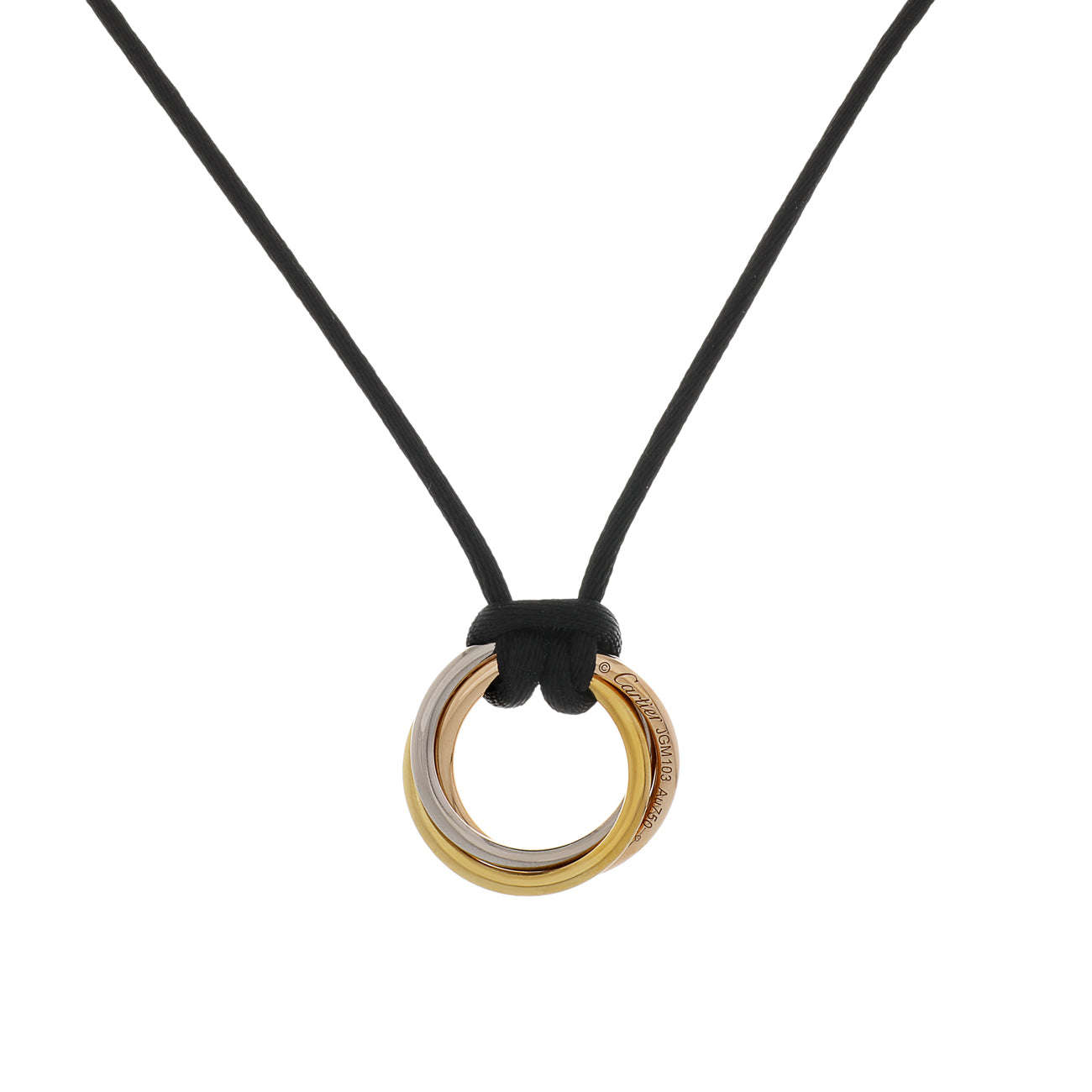 Exclusive Cartier 18K Trinity Pendant Necklace — Side View
