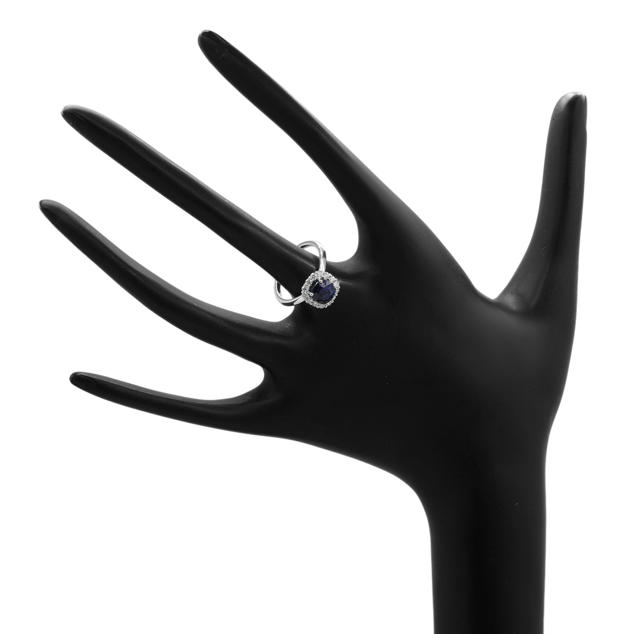Exclusive 18K White Gold 1.95 Carat Sapphire Ring — 4 — Top View