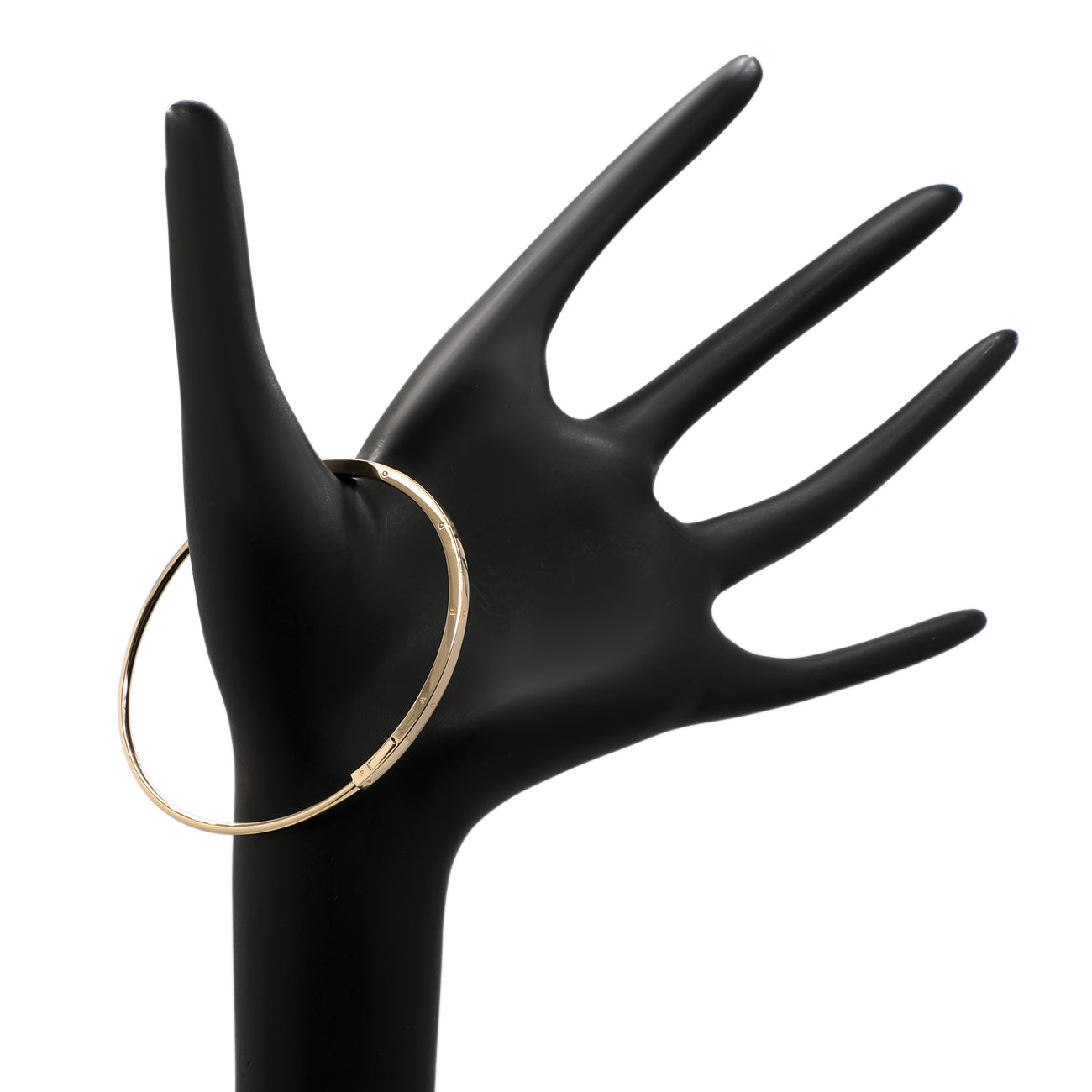 Exclusive Pandora 14K Yellow Gold Signature ID Bangle — Back View
