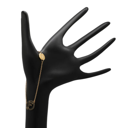 Exclusive Fendi Black Crystal F Is Fendi Bracelet — Back View