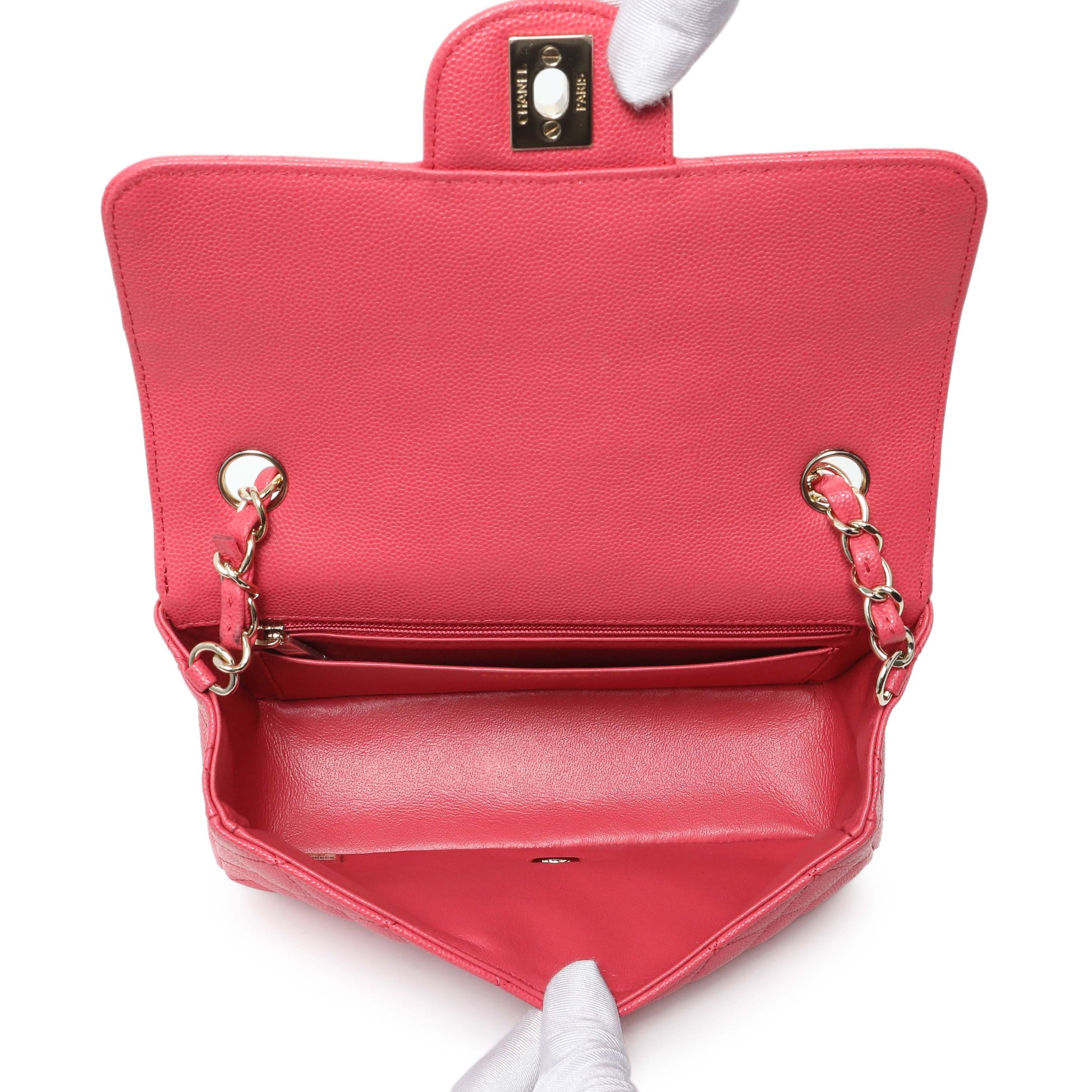 Exclusive Chanel Caviar Quilted Mini Rectangular Flap — Top View