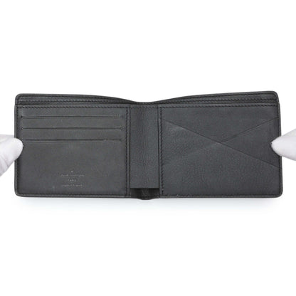Exclusive Louis Vuitton Calfskin Monogram Shadow Multiple Wallet Black — Top View