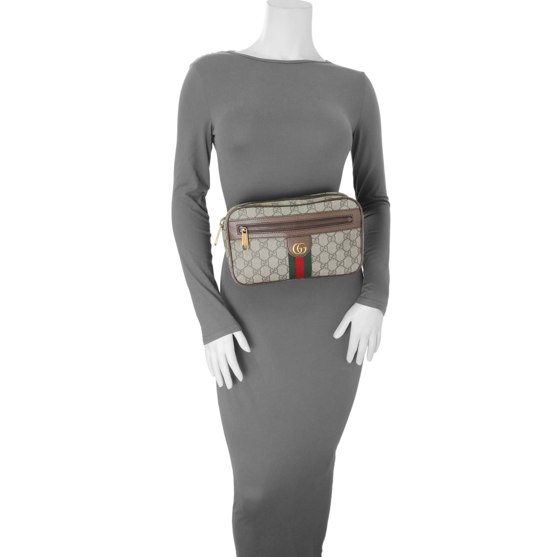 Exclusive Gucci Brown Soft GG Supreme Monogram Medium Ophidia Belt Bag — Alternate View 7