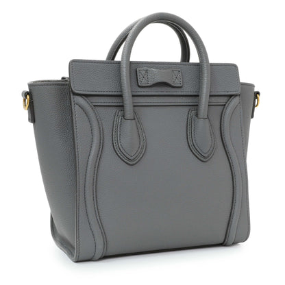 Exclusive Celine Kohl Drummed Calfskin Nano Luggage — Side View