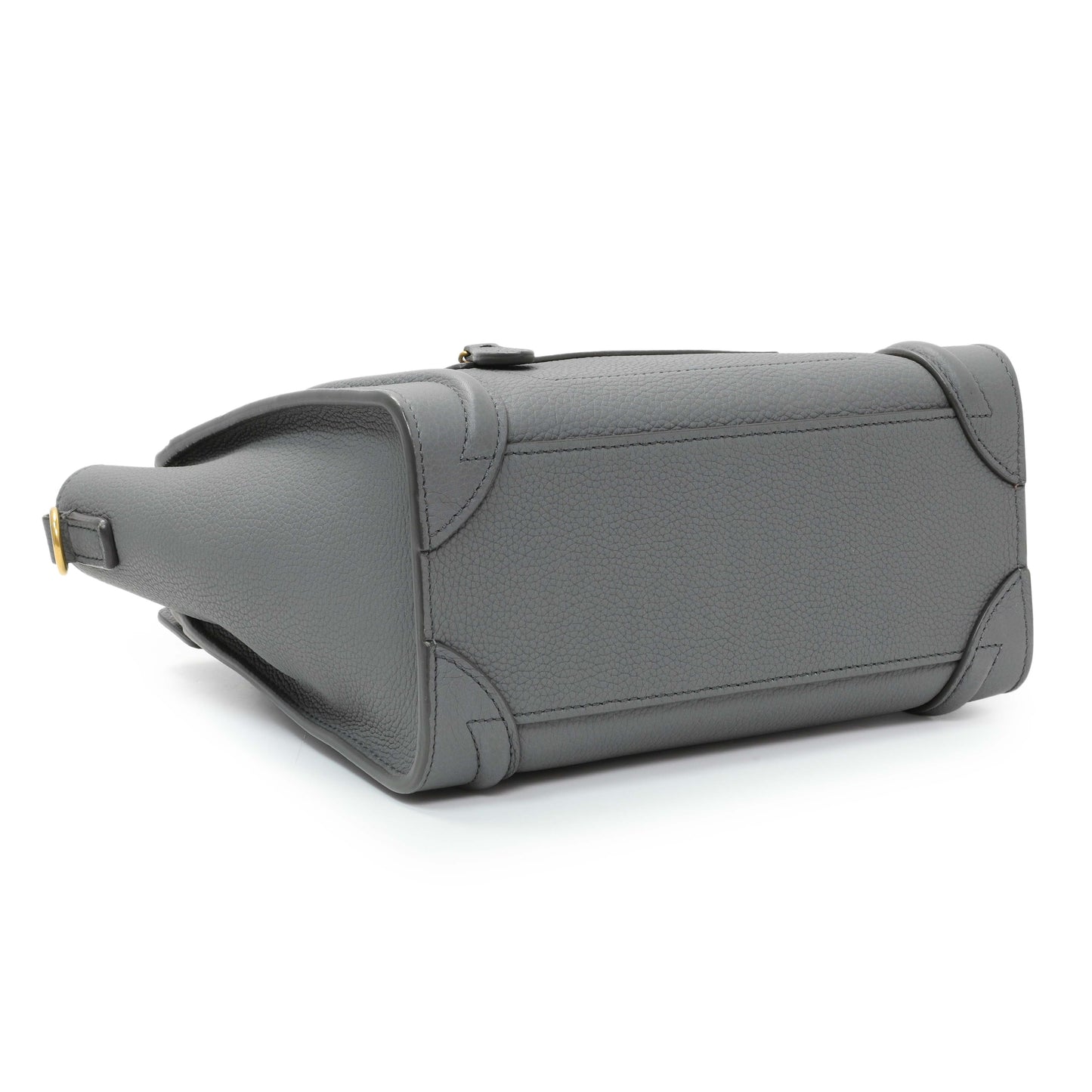 Exclusive Celine Kohl Drummed Calfskin Nano Luggage — Back View