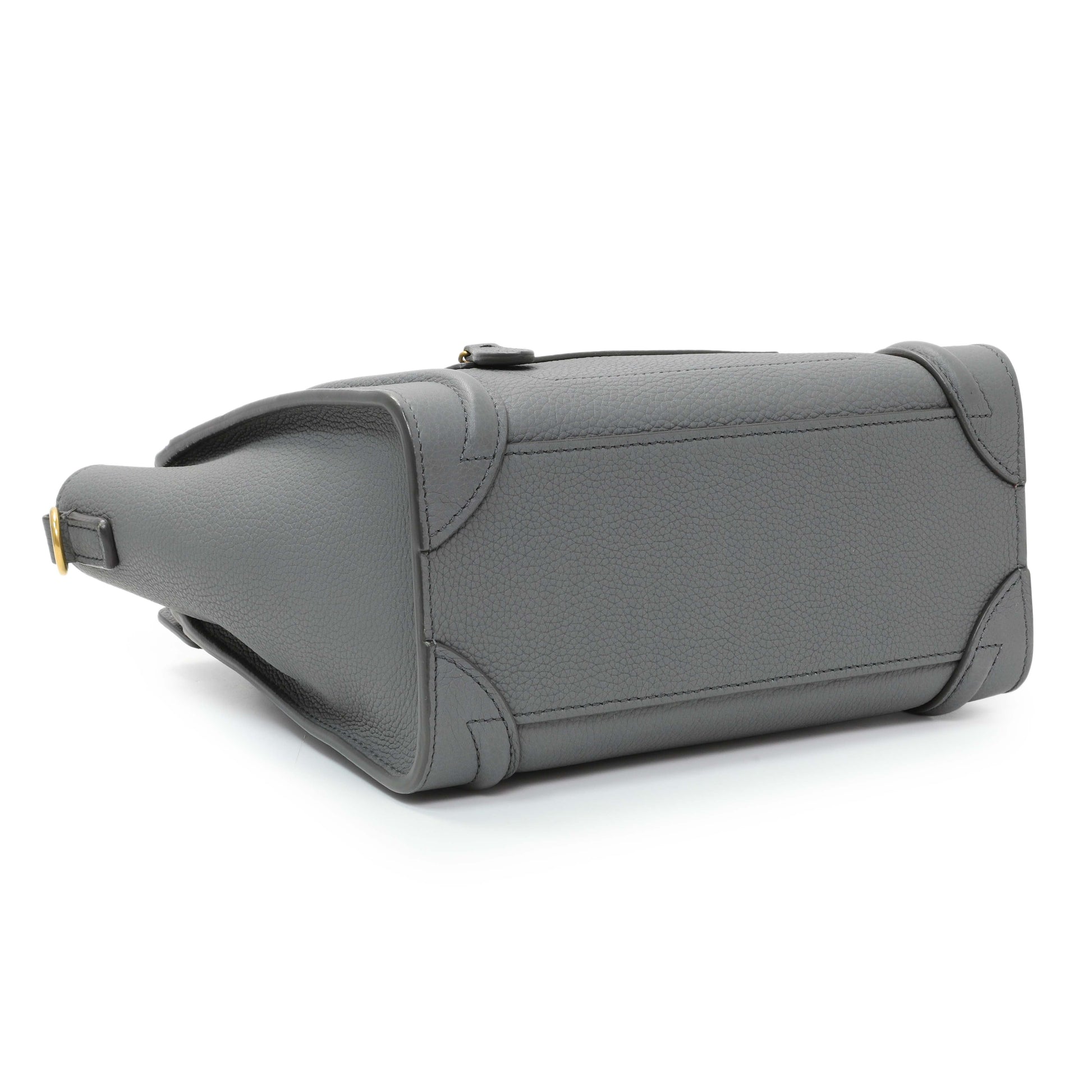 Exclusive Celine Kohl Drummed Calfskin Nano Luggage — Back View