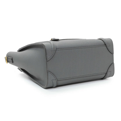 Exclusive Celine Kohl Drummed Calfskin Nano Luggage — Back View