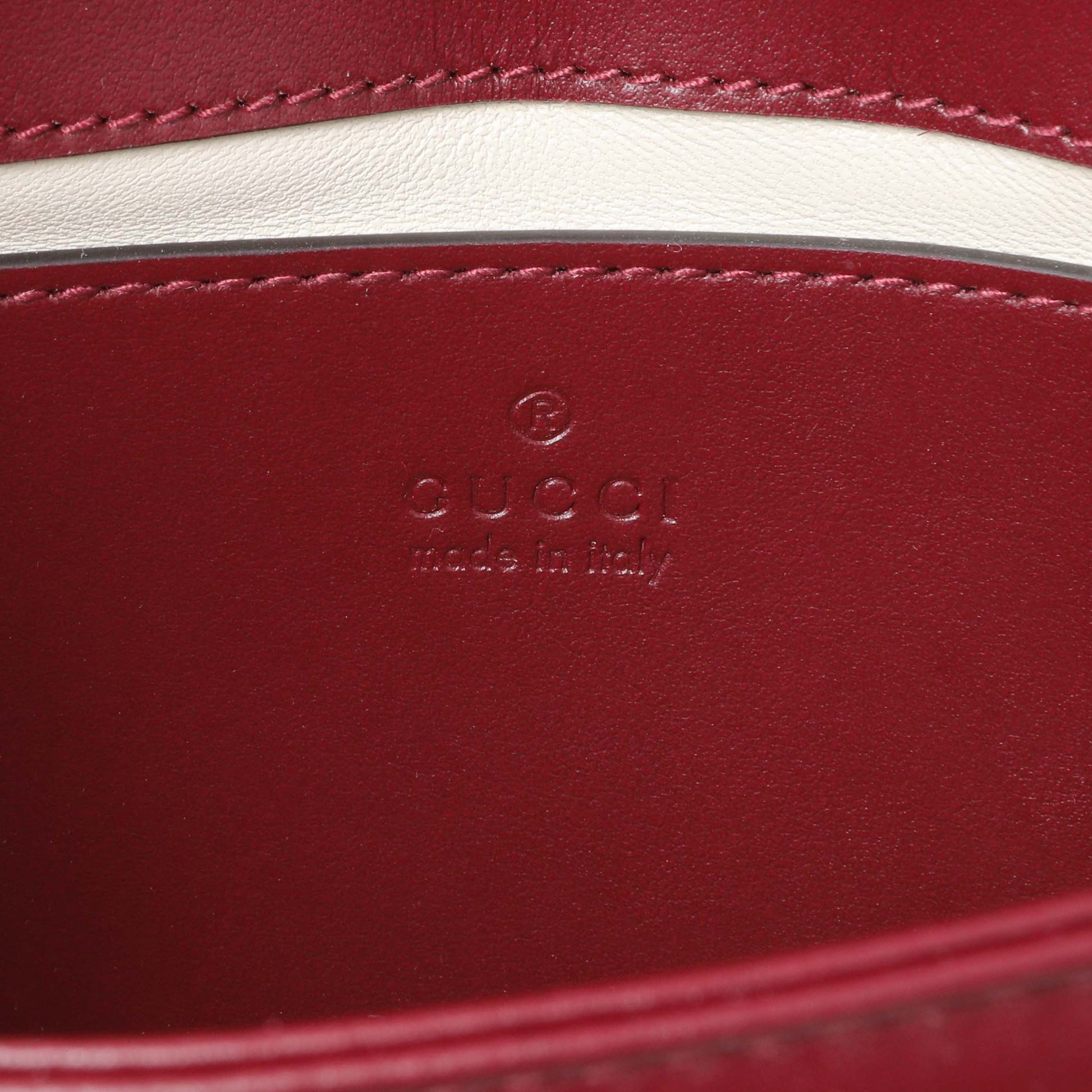 Exclusive Gucci Rosso Ancora Lambskin Matelasse Small GG Marmont Shoulder Bag — Detail View