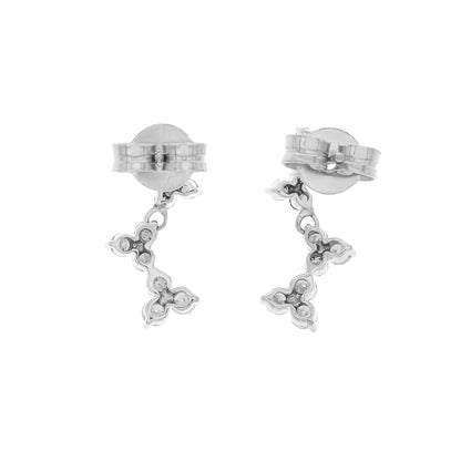 Exclusive 18K White Gold 0.54 Carat Diamond Drop Earrings — Side View