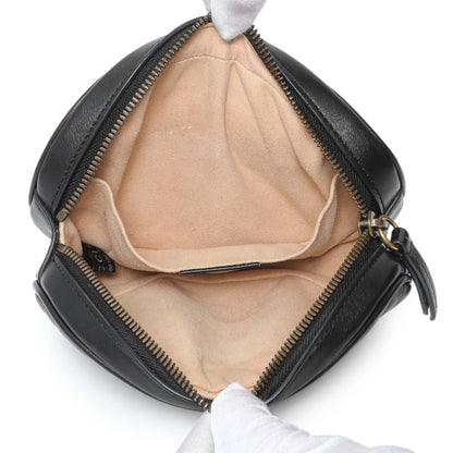 Exclusive Gucci Black Calfskin Matelasse GG Marmont Belt Bag — Top View