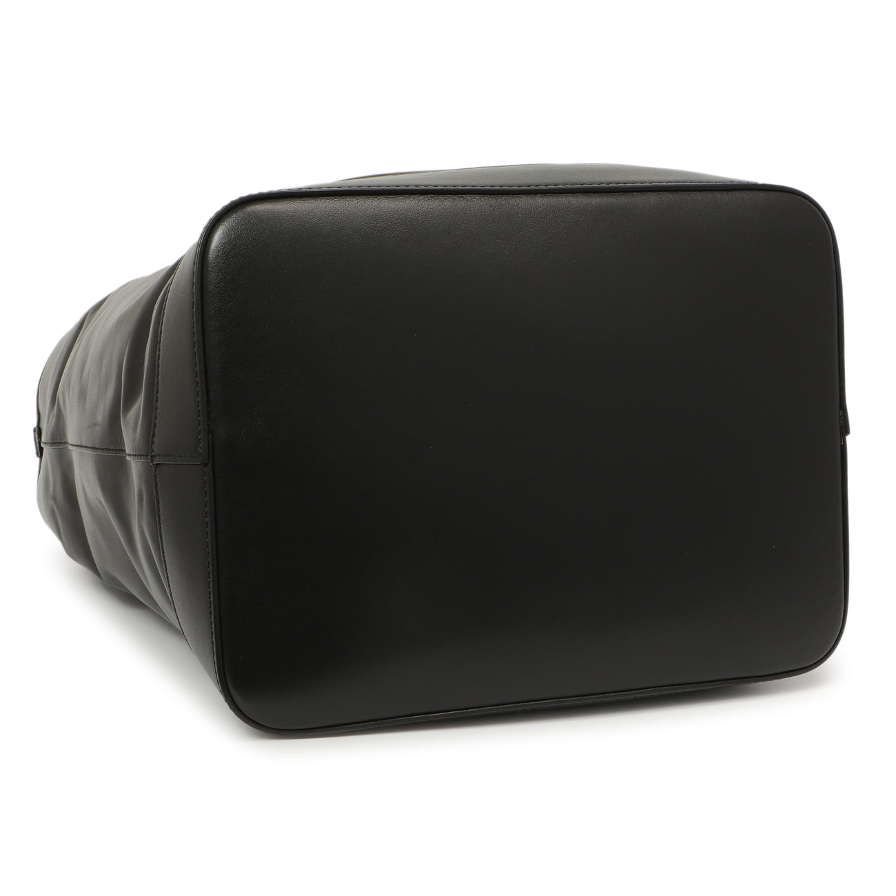 Exclusive Saint Laurent Black Calfskin Debossed Teddy Shopping Bag — Back View