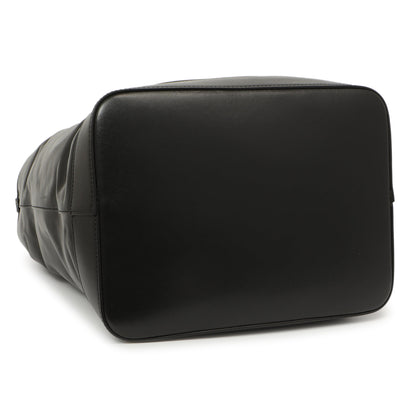 Exclusive Saint Laurent Black Calfskin Debossed Teddy Shopping Bag — Back View