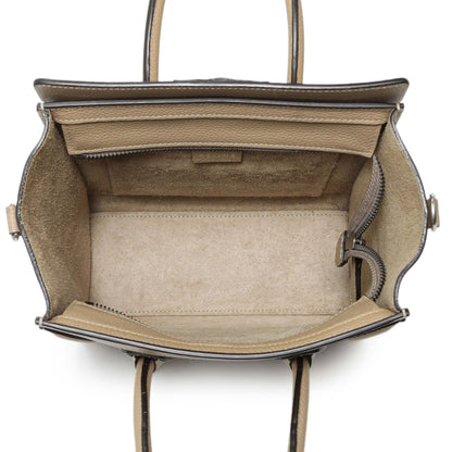 Exclusive Celine Dune Drummed Calfskin Nano Luggage — Top View