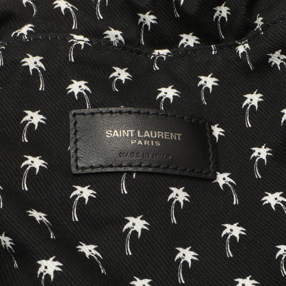 Exclusive Saint Laurent Black Calfskin Debossed Teddy Shopping Bag — Alternate View 7