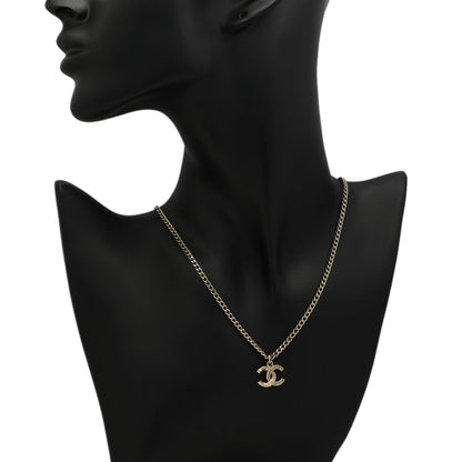 Exclusive Chanel Crystal CC Pendant Necklace — Top View
