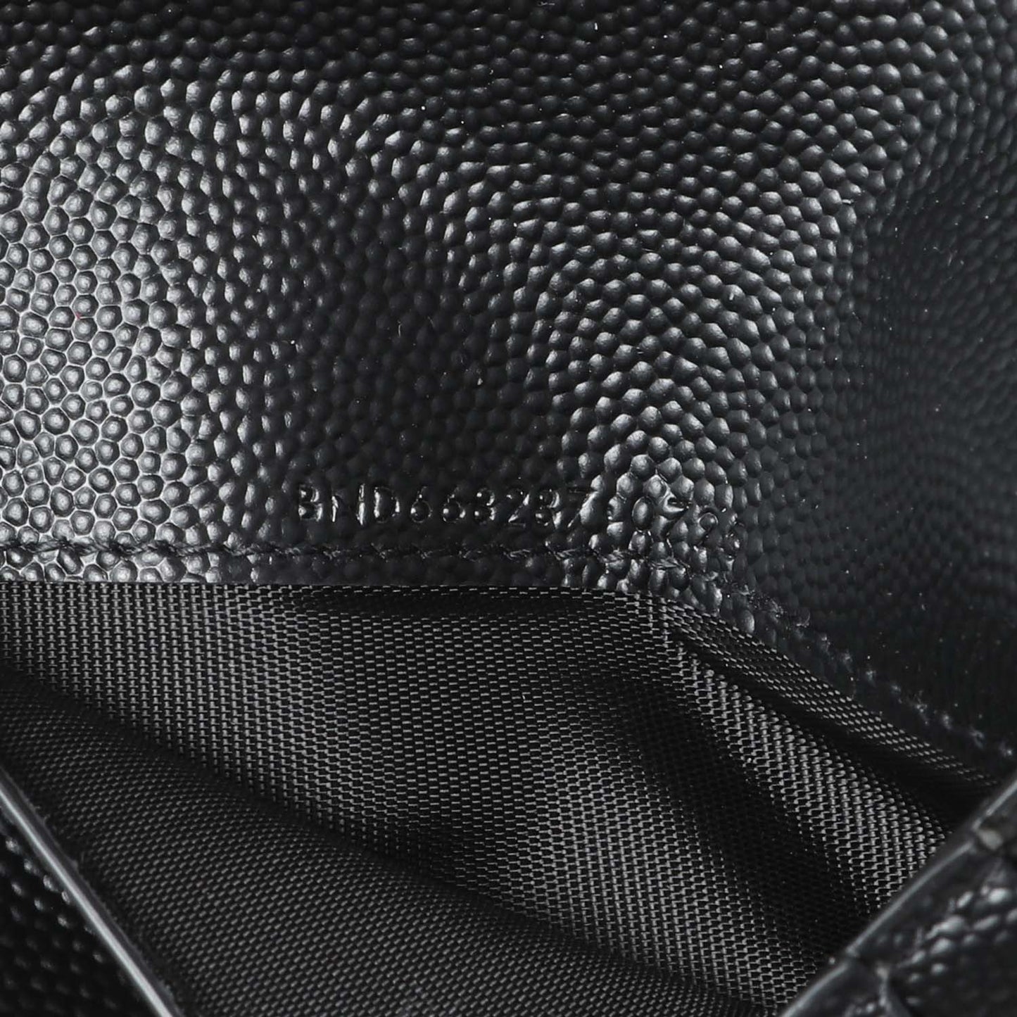 Exclusive Saint Laurent Black Grain De Poudre Cassandra Matelasse Bi-fold Wallet — Lifestyle View