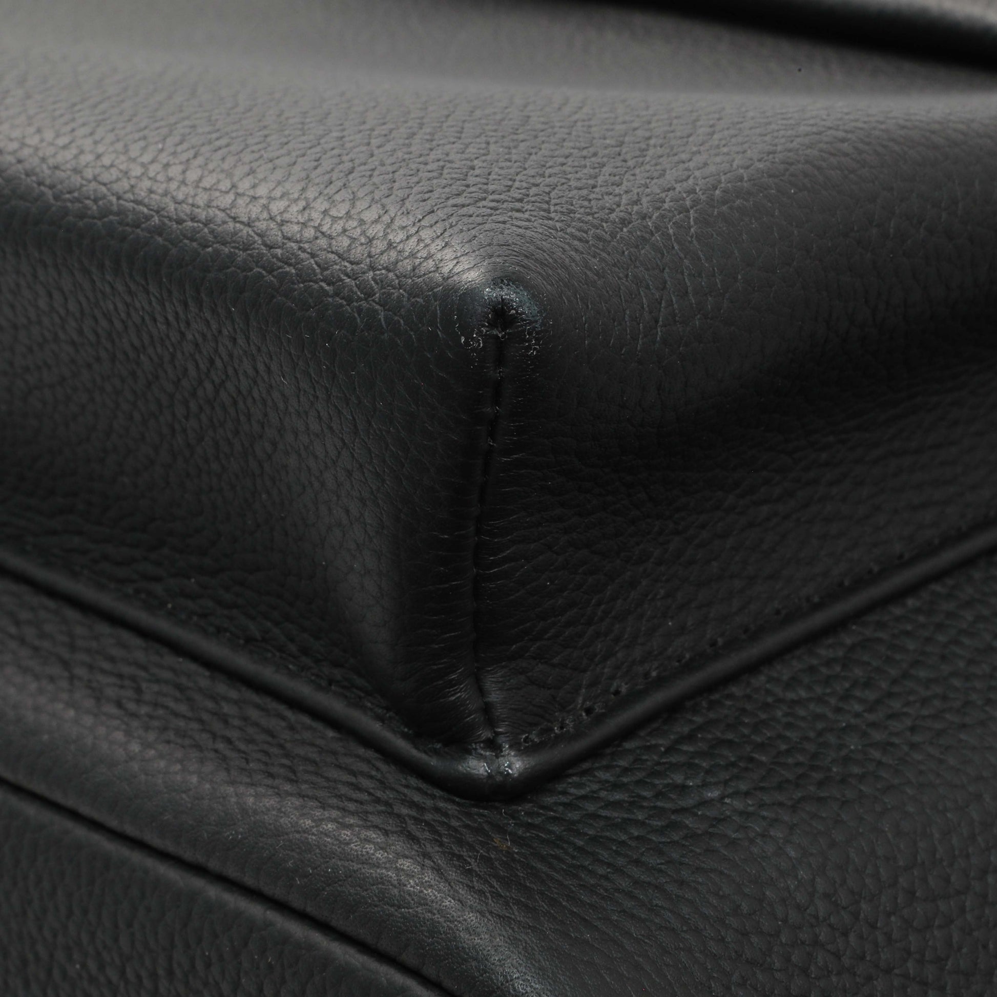 Exclusive Louis Vuitton Black Grained Calfskin Aerogram Takeoff Backpack — Detail View