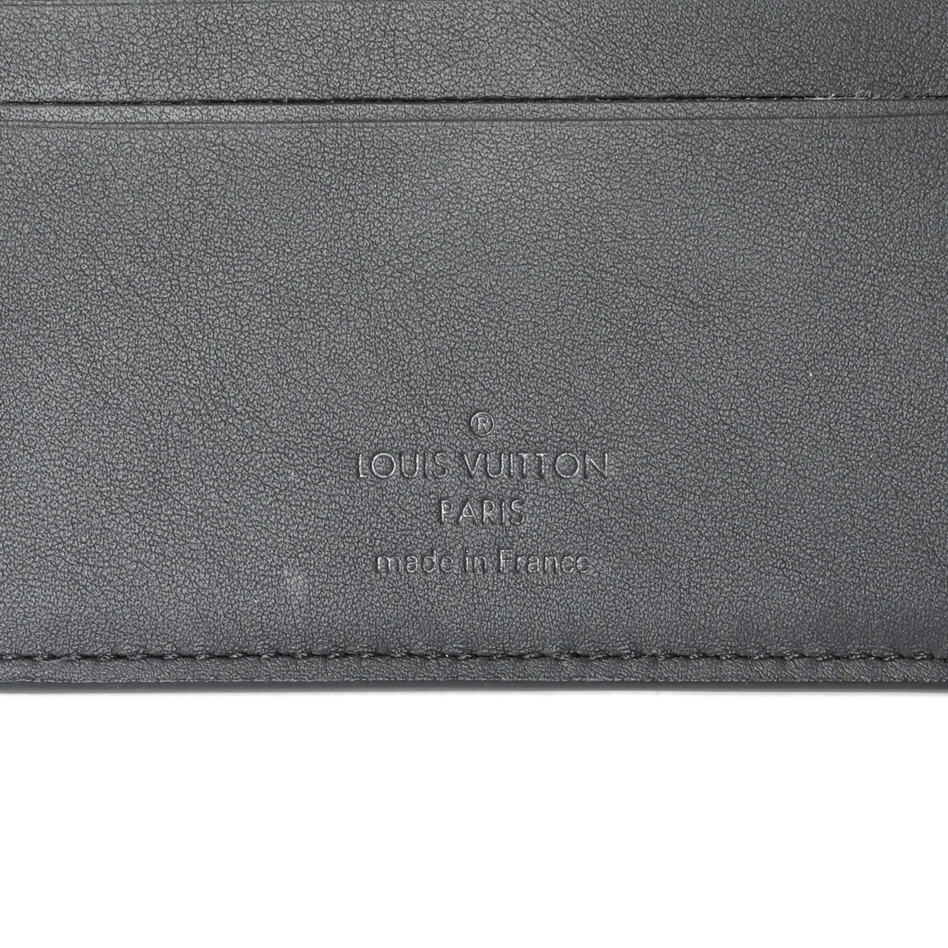 Exclusive Louis Vuitton Calfskin Monogram Shadow Multiple Wallet Black — Detail View