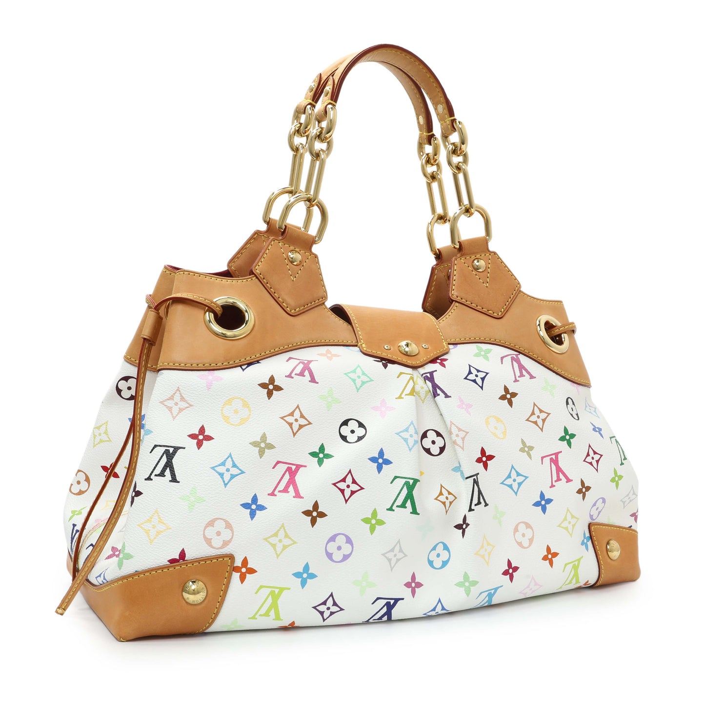 Exclusive Louis Vuitton White Multicolor Ursula — Side View