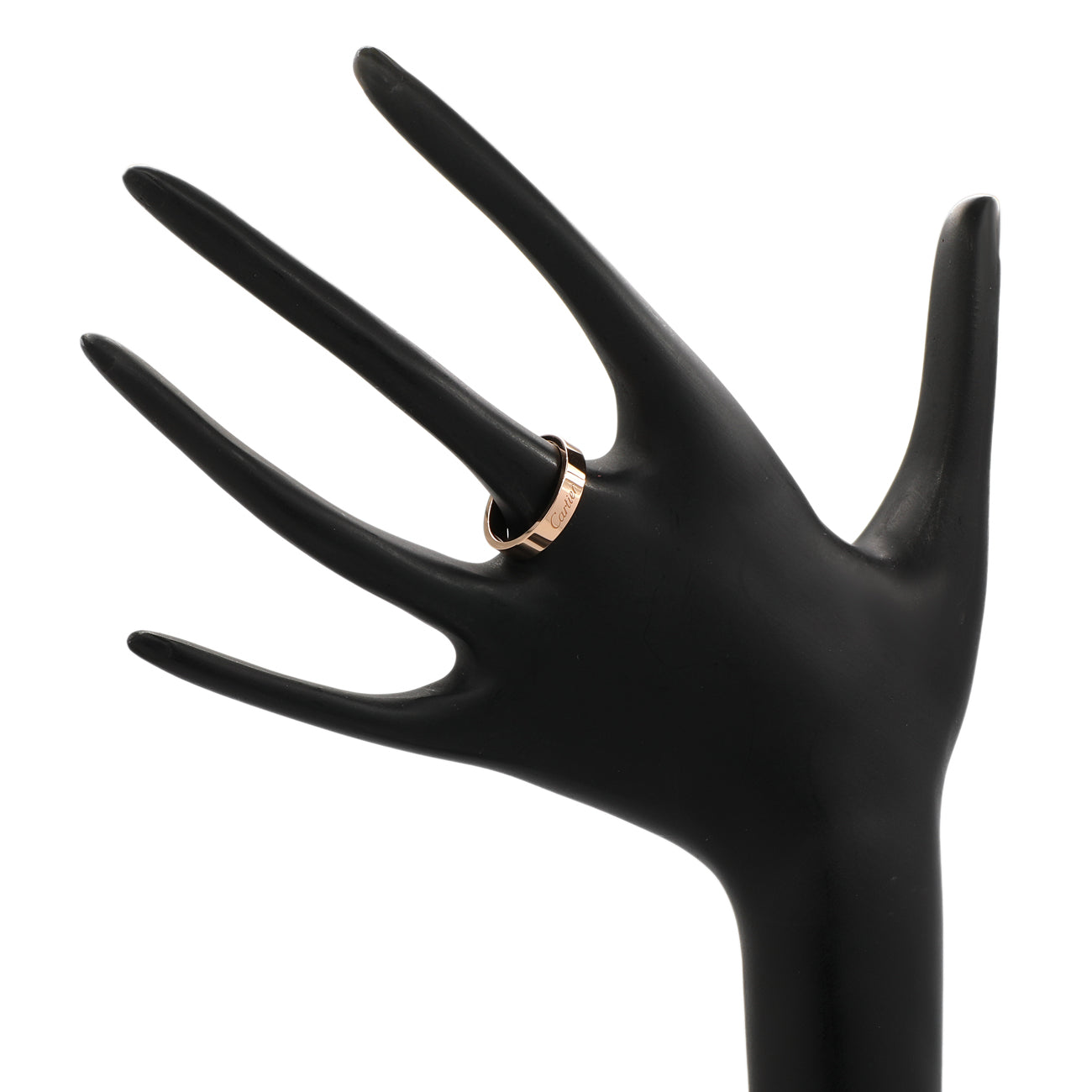 Exclusive Cartier 18K Rose Gold C de Cartier 4mm Wedding Band — Back View