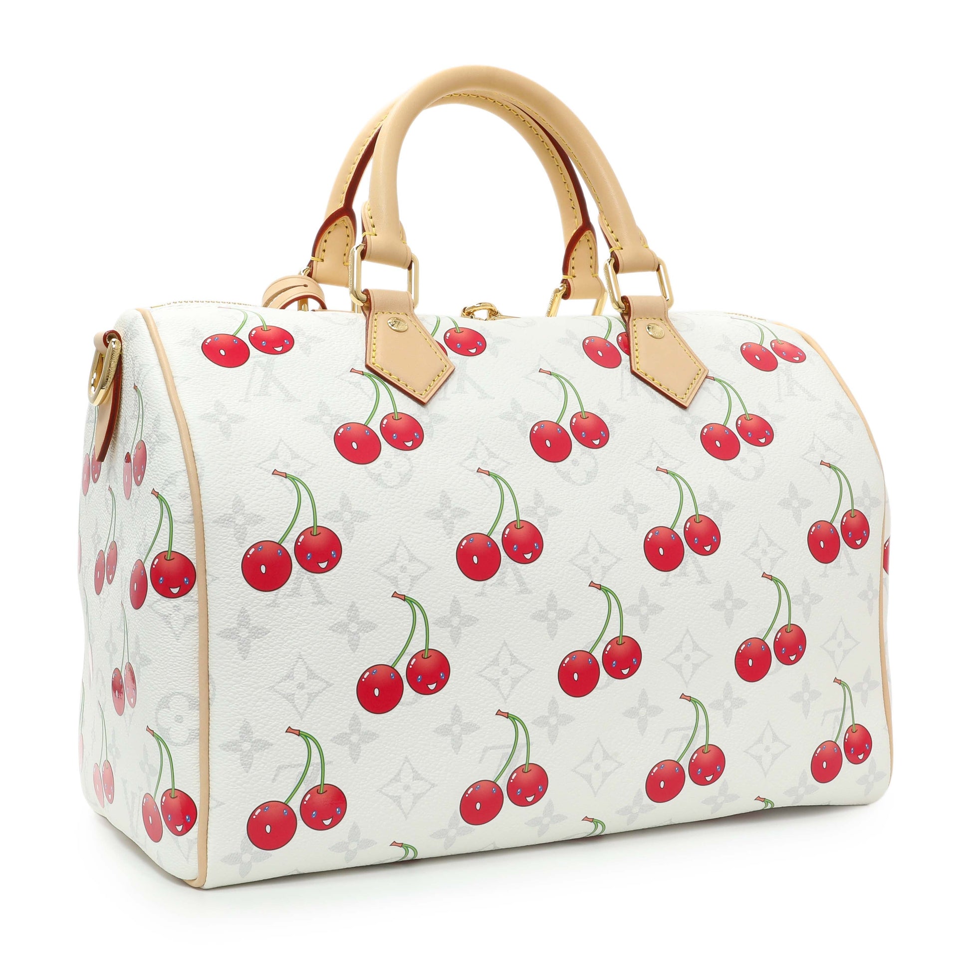 Exclusive Louis Vuitton X Takashi Murakami Monogram Cherry Speedy Soft Bandouliere 30 — Side View