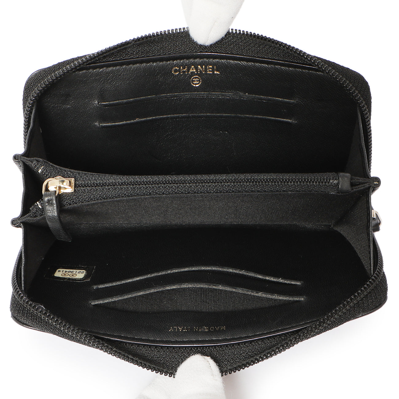 Exclusive Chanel Black Quilted Lambskin Small Boy Zip Around Wallet — Alternate View 12