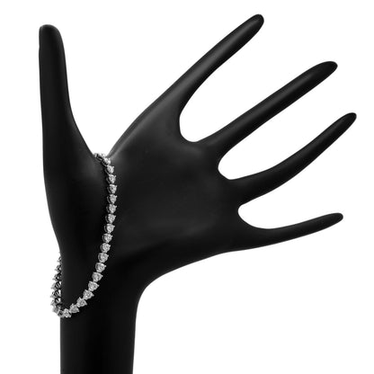 Exclusive 18K White Gold 4.62 Carat Tennis Bracelet — Back View