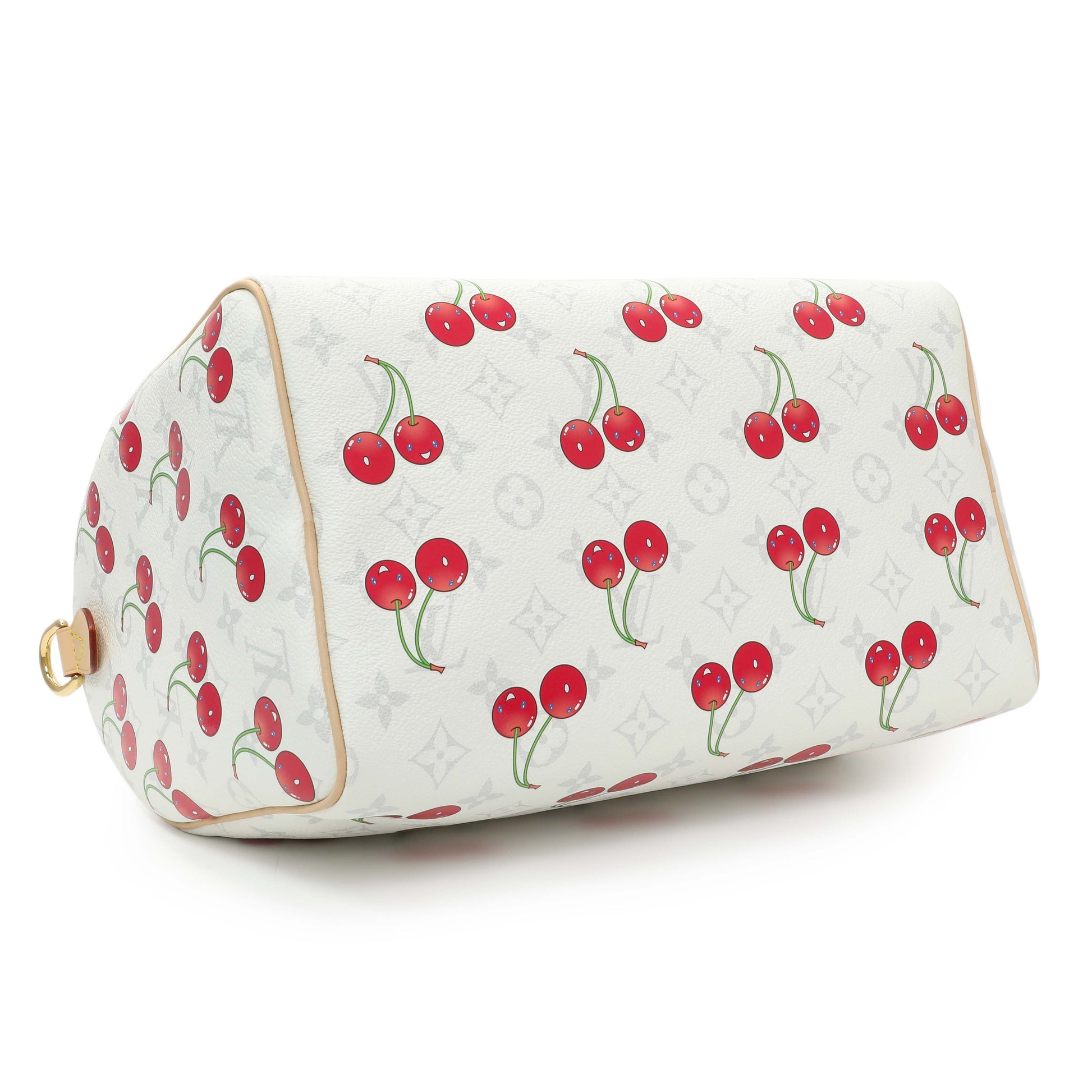 Exclusive Louis Vuitton X Takashi Murakami Monogram Cherry Speedy Soft Bandouliere 30 — Back View